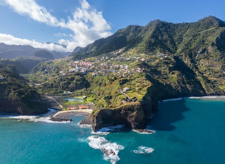 This is the Portuguese beach that locals make even in winter Madeira Insland