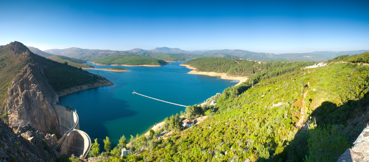 Santa Luzia Dam River Beach one of the best kept secrets in the north Portugal